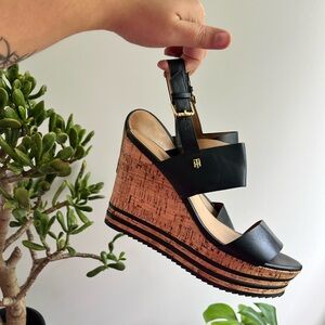 Tommy Hilfiger cork wedges